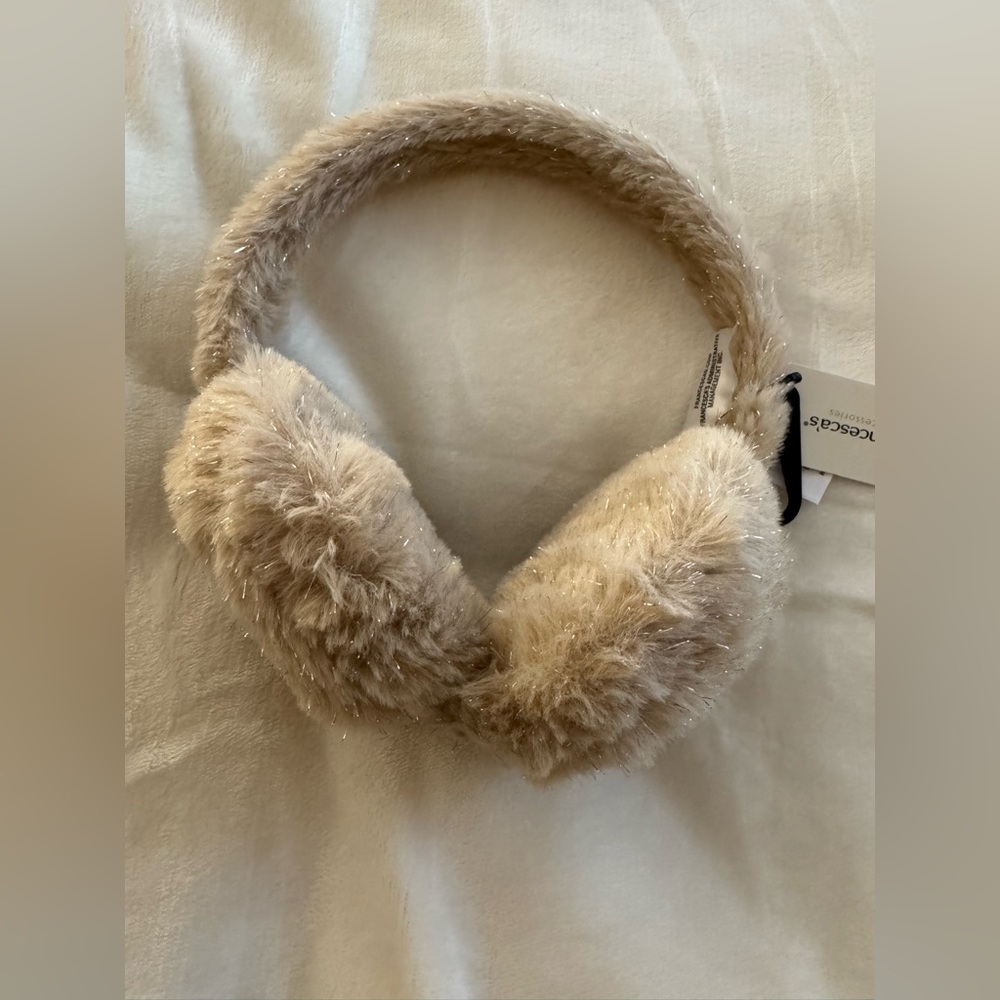 Francesca’s collections Cozy Faux Fur Earmuffs - beige